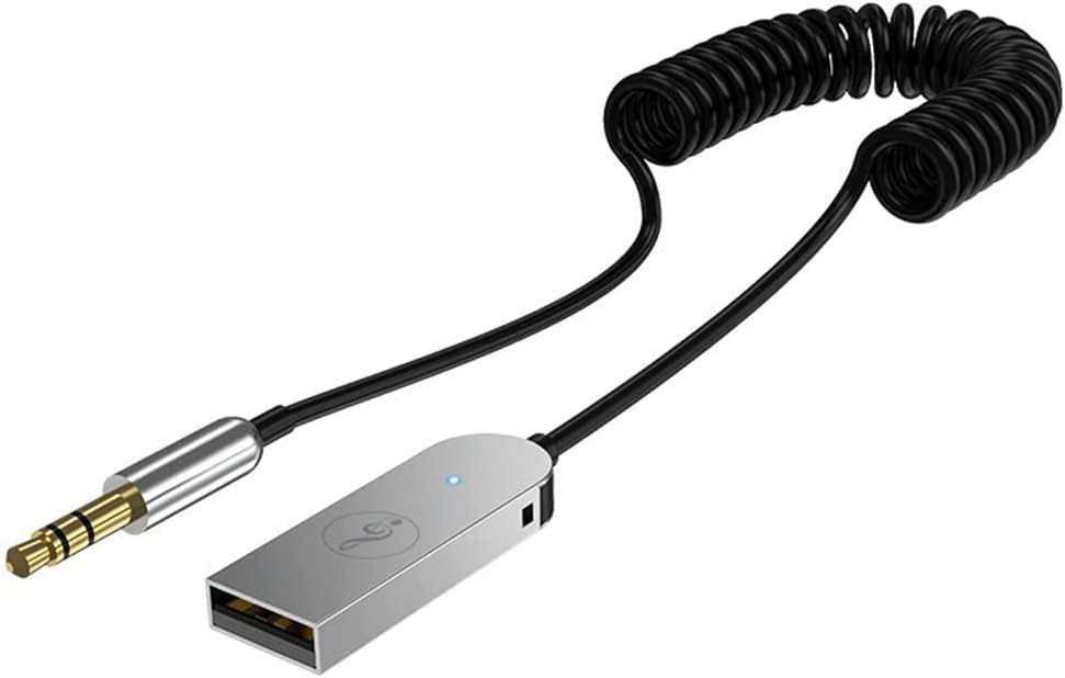 Bluetooth 5.0 Adapter Autó Aux Autós USB Vevő 3,5 mm-es Aux Port Fejhallgató Otthoni Sztereó Rendszer, Mikrofon