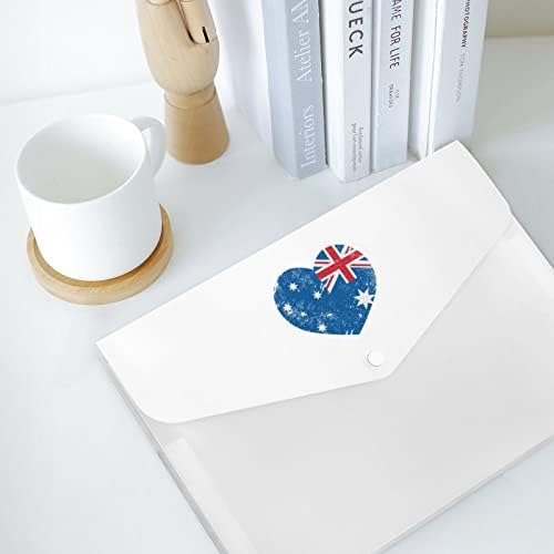 Ausztrália Retro Szív Zászló, egy mappában Szervező, 6 Zseb Bővülő Fájl Mappa Bejelentés Mappát Haza Iroda