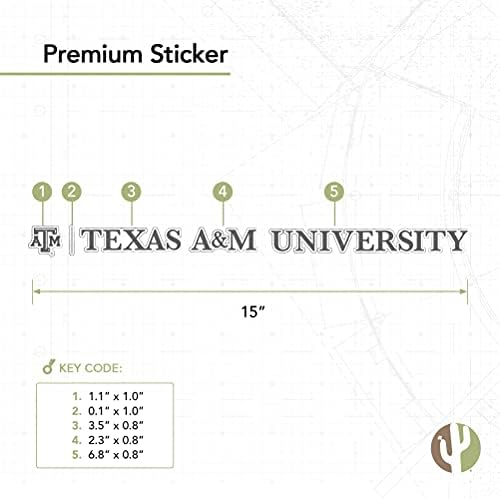 A Texas A&M University Aggies TAMU Név, Logó Vinyl Matrica Laptop Víz Üveg Autó Scrapbook (15 Hüvelyk Matrica)