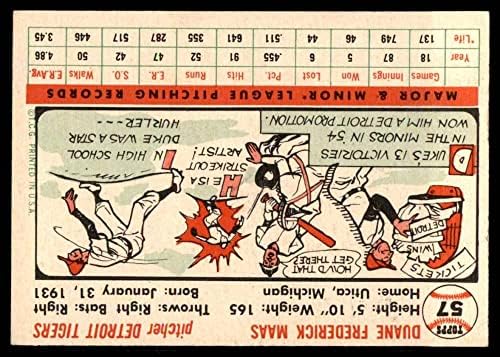 1956 Topps 57 Herceg Maas-Detroit Tigers (Baseball Kártya) EX/MT Tigrisek