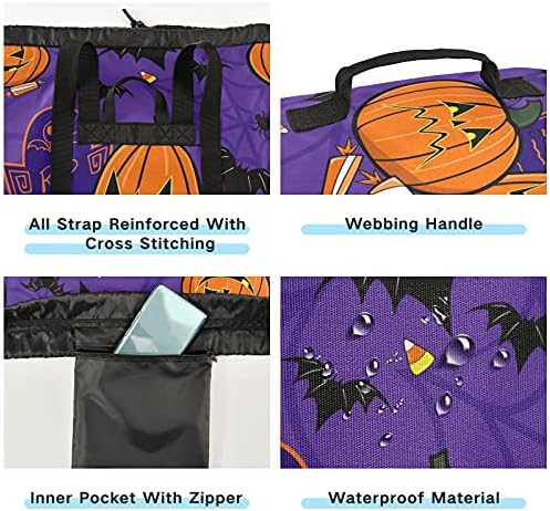 Halloween Fekete Macska, Ház, Mosoda Táska vállpánt Mosoda Hátizsák, Táska vákuumzáras Lóg Gátolják a Tábor Mosoda Essentials Utazás