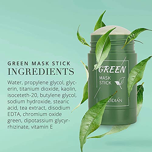 Zöld Tea Tisztító Agyag Botot, Arc Hidratáló krém, Olaj, Vezérlés, Mély, Tiszta Pórusok, Minden bőrtípusra (2 Csomag)