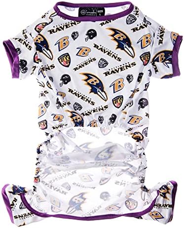 Littlearth Unisex-Felnőtt NFL Baltimore Ravens Pet Pizsama, Csapat Színű, Nagy