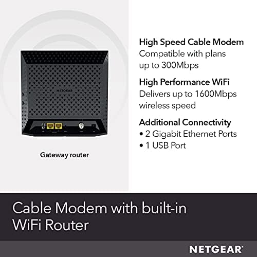 NETGEAR Vadászsólyom Kábel Modem WiFi Router Kombó Hang C7100V - Támogatja az Xfinity Kábel & Hang Tervek Akár 600Mbps, 2 telefonvonal,