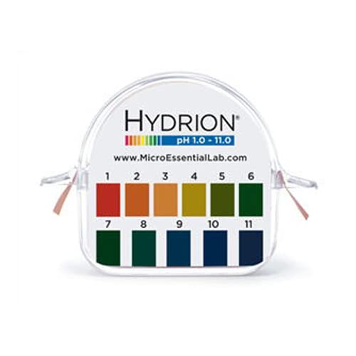 Mikro Alapvető Labor 159 Polisztirol Hydrion Élénk Széles pH-Teszt Papír Adagoló, 1 - 11 pH, Dupla Tekercs