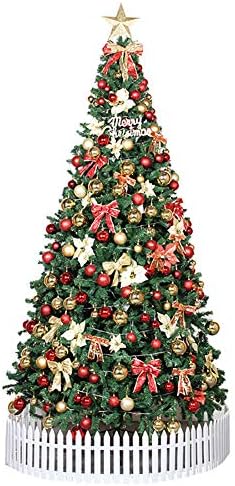 4FT Világít Mesterséges karácsonyfa, Prémium Csuklós fenyőfa w/LED Világítás & Díszek, 130 Ág Tippek, Könnyen Összeszerelhető, Tökéletes