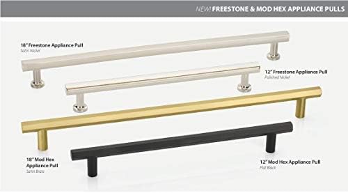 Emtek Freestone Készüléket, Húzza ki A Városi Modern Gyűjtemény, 12 inch (Center-Center), Színe: Csiszolt Nikkel (US14), Modell: 87001