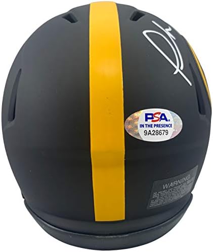 Plaxico Burress dedikált helyezni Napfogyatkozás Mini Sisak Pittsburgh Steelers PSA