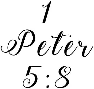 Vallási 1 Péter 5:8 Igevers Isten Keresztény Vinyl Matrica, Autó Matrica (6 Fehér)
