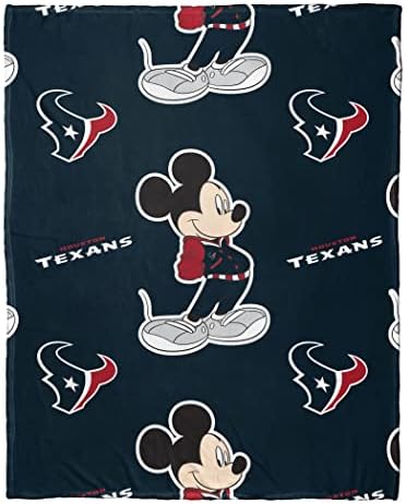 Északnyugati Hivatalos NFL Houston Texans & Mickey Egér Karakter Ölelkezős Párna & Silk Touch Dob Szett, 40 x 50