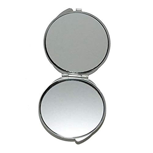 Kompakt Tükör Kerek Kompakt Tükör kétoldalas,Cica cuki cica fekete, fehér, tükör Férfiak/Nők,1 X 2X Nagyító