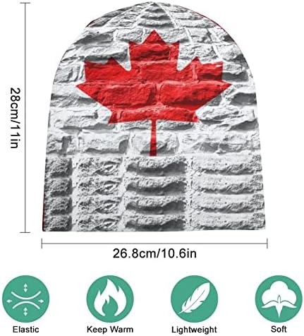 Kanadai Zászló Beanie Sapka Puha Meleg Teljes Pulóver Sapka Sapkában Aludni Kalap Unisex