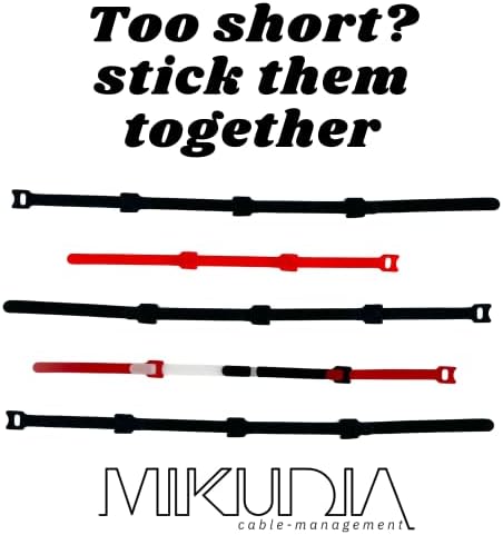 Fehér Újrafelhasználható kötegelő által Mikudia - 96 Csomag 6 Kábel Nyakkendő, Kábel Bundlers, Kábel Menedzsment. A rendezés, mind