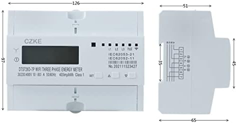 TIOYW 3 Fázis Din Sín Tuya 50/60Hz 3 * 120V 3 * 220V 3 * 230V WiFi Intelligens Energia-Mérő Időzítő Fogyasztás Monitor kWh Wattmeter