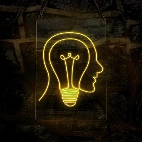 Ancfun Villanykörte Szimbólum Ötlet a Fejét, neonreklám, Kézzel készített EL Drót Neon Lámpa Jel, lakberendezés Wall Art, Zöld