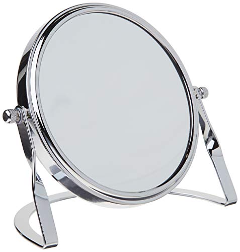 Modell Választása Kétoldalas Asztali Smink Tükör - Smink Tükör 5X Nagyítás & Forgatható Design - Hordozható 5,5 Hüvelykes Átmérőjű