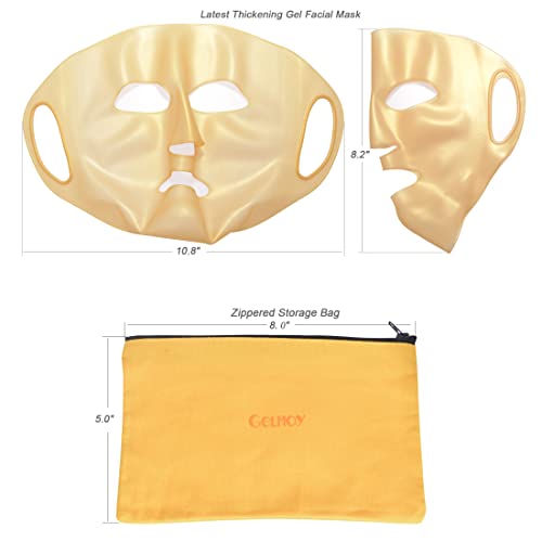 GELMAY 2 Csomag Arany Hidratáló Maszk -, Szilikon -, Arc-Maszk Lap - Újrafelhasználható 3D Arcát Maszk Takarja a Nők Skincare - Hidroterápia