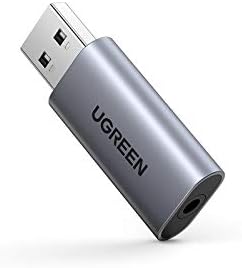 UGREEN USB-Audio Jack, USB-s Külső hangkártya, 3,5 mm-es Audio Adapter 2 az 1-ben USB-EGY Aux TRRS Fejhallgató Adapter Mikrofon Sztereó