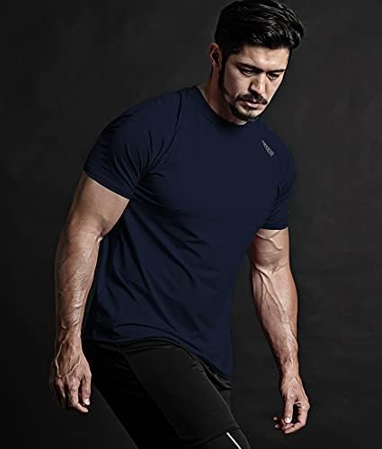 DRSKIN Férfi 2 vagy 1 Csomag T-Shirt Rövid Ujjú Ing Futó Atlétikai Edzés Aktív napvédő Gyors Száraz