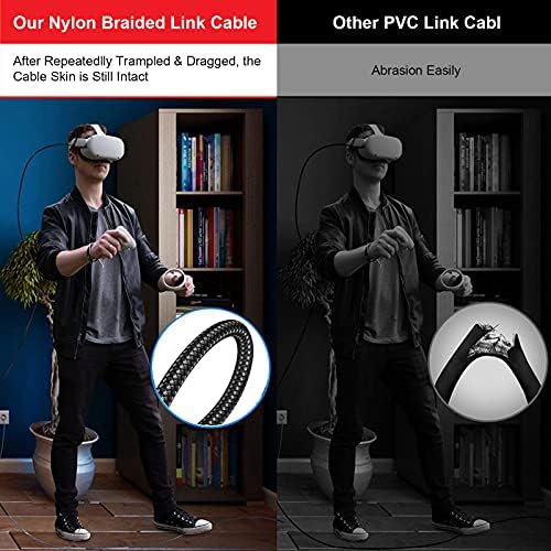 Link Kábel Oculus Quest 2 Quest 1, VR Headset Kábel 16FT PC Játék közben, 90 Fokos USB 3.0 Típus C-nagysebességű Adatátvitel töltőkábel
