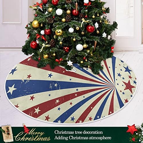 ALAZA július 4-én Hazafias Fa Szoknya Dekoráció,Kicsi karácsonyfa Szoknya Dísz 35.4 Hüvelyk Amerikai Zászlót a Függetlenség