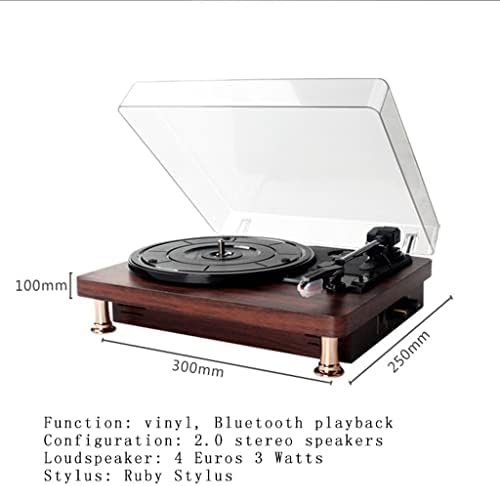 KXDFDC Bakelit lemez Lejátszó Lejátszás Gramofon Retro 33/45/78 Sebesség Gramofon Klasszikus Lemezjátszó Music Box (Méret : US Plug)