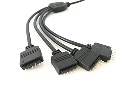 2db csomag fekete 1 4 Elosztó Kábel csatlakozó Kábel 5 Pin-Elosztó Kábel LED Szalag Csatlakozó 4 Way Splitter Y Splitter Egy-Két 5050 3528