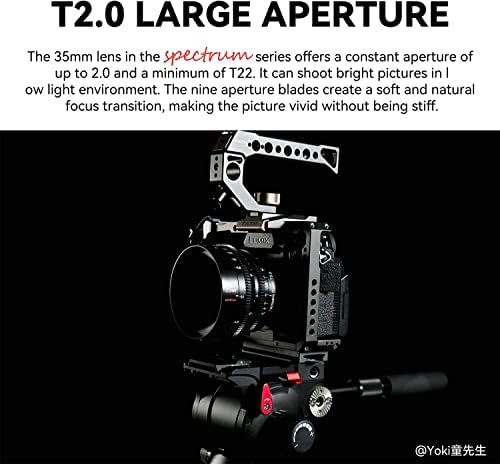 7artisans 35 mm-es T2.0 Cine Objektív Full Frame Nagy fényerejű Sony E-Mount