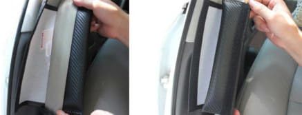 Minigo 2X Mugen Civic CRV Accord Szénszálas +Hímzés Autó biztonsági Öv Fedezze Pad Hatalom Váll Párna