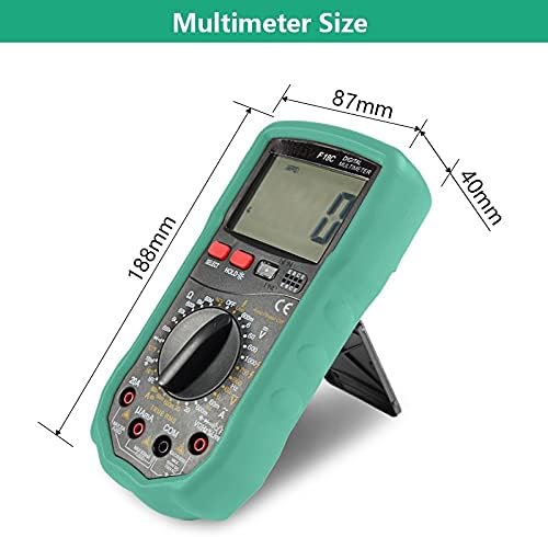 UOEIDOSB Digitális Multiméter 6000 Számít AC/DC Árammérő Voltmérő Háttérvilágítás Hőmérséklet Elektromos Multiméter Szonda Multi
