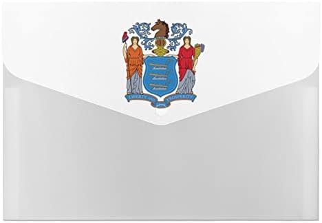 New Jersey-i Zászló, Embléma Műanyag Színes Mappákat 6 Rekesz Műanyag Harmonika Dokumentum Szervező Nagy Kapacitás