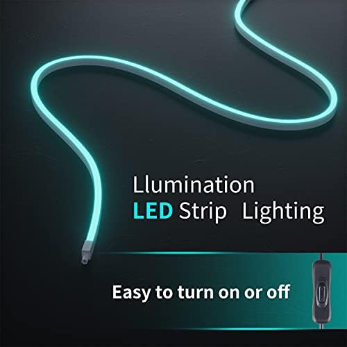 upHere Neon USB Kék LED Szalag Lámpa 4.92 ft/1,5 m-5V DC,Vízálló, Flexibilis LED NEON Fény Beltéri Kültéri Dekoráció,LS15BE