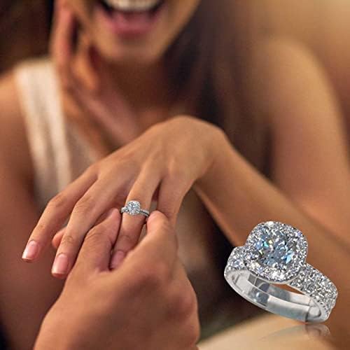 Esküvői Zenekar, a Nők Kör Gyémánt jegygyűrű, Gyémánt Gyűrű Pár Meghatározott Gyanta Virág Gyűrű (A, G)