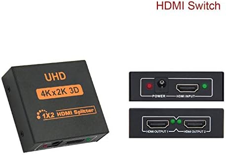 ZHIYUEN® HDMI Splitter 4K-1, a 2,4K HDCP V1.4,HDMI Splitter 1X2 HDMI Splitter Teljes 4K UHD 1080P Támogatás 4Kx2K,3D-s,HD 3840 x 2160 Felbontás