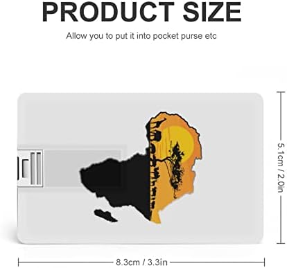 Afrikai Állatok Több mint Afrika Térkép USB 2.0 Flash-Meghajtók Memory Stick Hitelkártya Forma