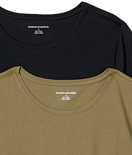Essentials Női Klasszikus-Fit Pamut, Rövid Ujjú Sleeve T-Shirt (Elérhető a Plus Size), 2 darabos Csomag
