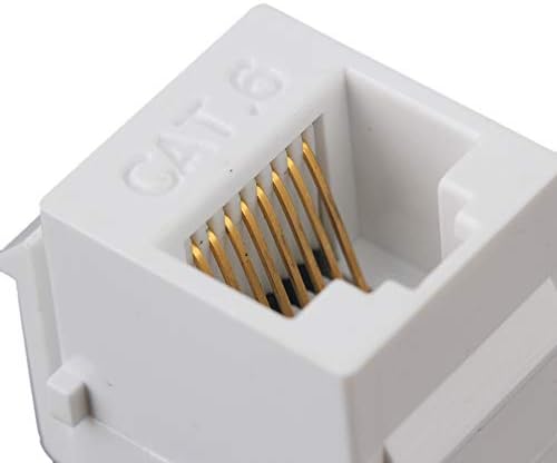BQLZR Fehér CAT6 Női RJ45 Ethernet Gigabit Keystone Jack Csatoló Csomag 5