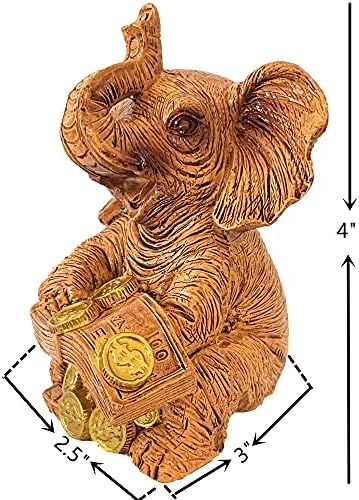 Betterdecor Feng Shui Törzs Szerencsés Elefánt Szobor Figura Otthoni Irodai Dekoráció Vagyona (Pénze)