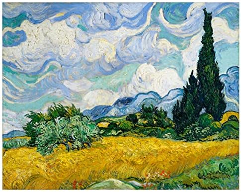 Van Gogh képeket Tinta Inc. | Master Impressionst Festők Sorozat | Csillagos Éjszaka Wall Art | Készlet 6 8x10 | Keretben