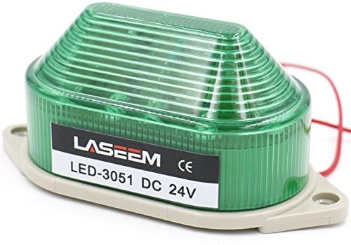 Baomain Ipari Lámpa Vaku Lámpa, 24V Vezetékes Zöld LED Miniatűr