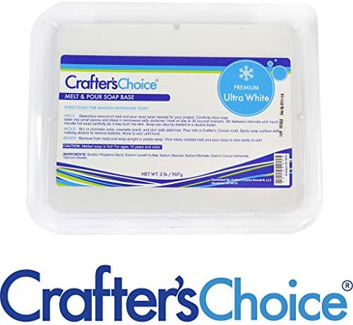Crafter Választása 2 Lb. Blokk Premium Ultra Fehér Olvad & Pour Szappan Bázis