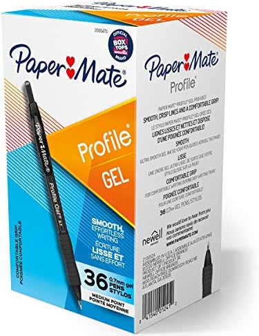 Papír Haver Zselés Toll, Profil Behúzható Toll, 0.7 mm, Fekete, 36 Szám