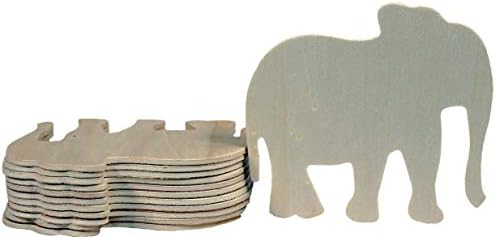 Kreatív Hobbi® 4 Inch Befejezetlen Fa Elefánt Formájú, 12-es Csomag, Készen arra, hogy a Festék vagy Díszíteni