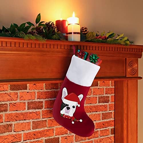Santa Bulldog Karácsonyra Karácsonyi Zokni Tok Ház Családi Karácsonyi Dekoráció