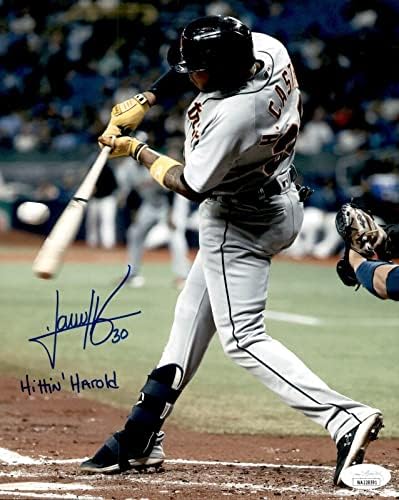 Harold Castro Aláírt & Írt Szerelmes Harold Detroit Tigers 8x10 Fotó SZÖVETSÉG COA - Dedikált MLB Fotók