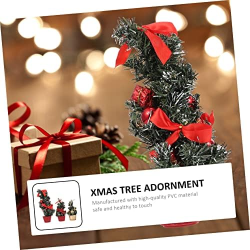 Yardwe Mini karácsonyfa, Betlehem Díszek, Gyerekeknek Mini Fa Dekor Asztali karácsonyfa Kandalló karácsonyfa, karácsonyfa