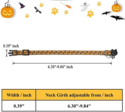 3pcs Halloween Macska Nyakörv - Tök Témájú Macska Nyakörv Bell Bowknot Nyaklánc Állítható csokornyakkendő Biztonsági Csat Fesztivál Gallér