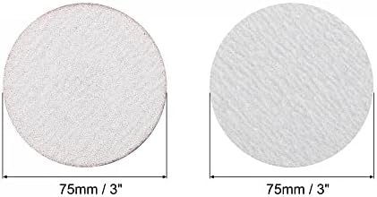 uxcell 100 Db 3-Es tépőzáras Csiszoló Korong 120/180 Finomság Alumínium-Oxid Nyáj Mögött Fehér Sandpapers