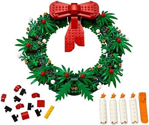 LEGO Ikonikus Karácsonyi 2 az 1-ben Koszorút, Nagy Piros Masnival, valamint Adventi 40426