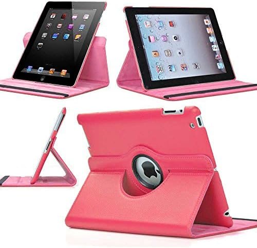 Zeox® 360 Fokos Forgatható iPad 2 Tok (Rózsaszín): Folio Kabrió Fedezze Multi-angle Függőleges, illetve Vízszintes Állni a Smart